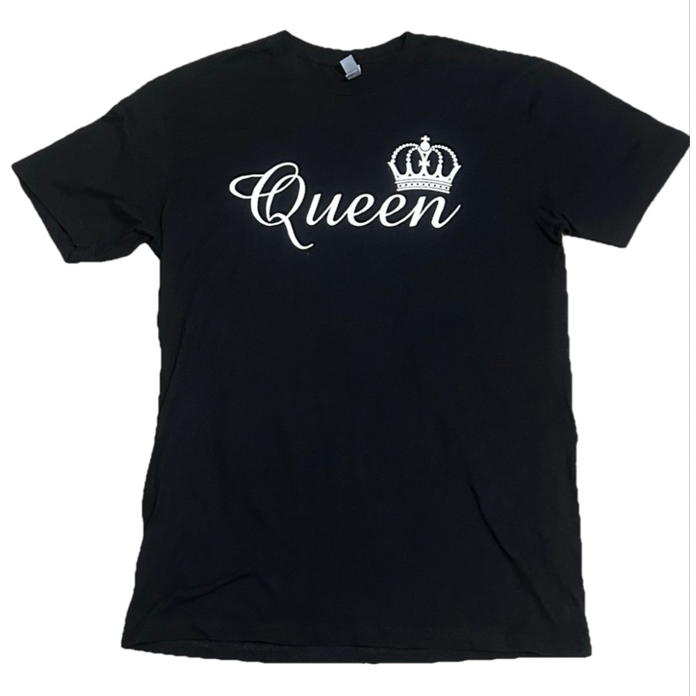 Women's Next Level Apparel Queen T-Shirt Black/White Size M